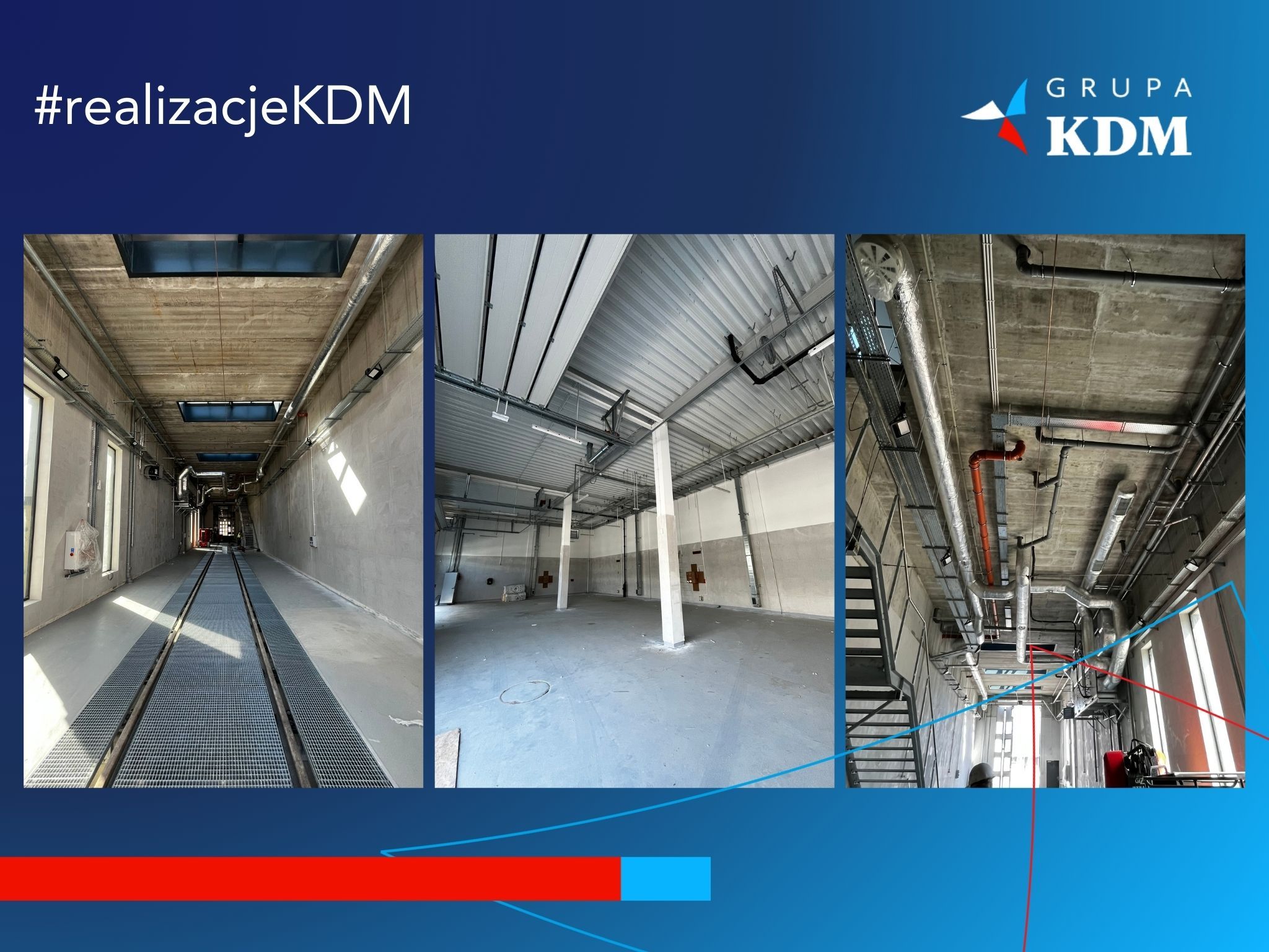 Wnętrza zajezdni tramwajowej na Annopolu w Warszawie: tor prób, hala i instalacje – realizacja Grupy KDM